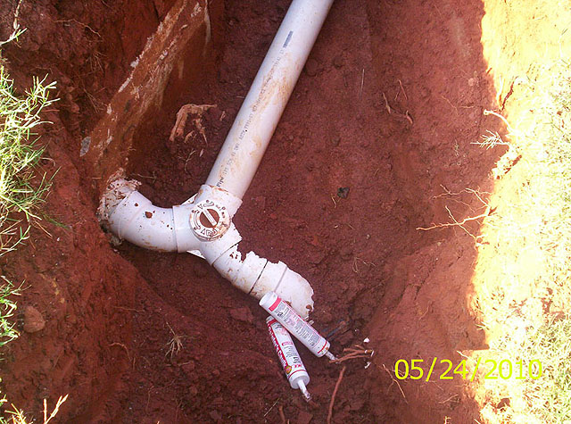 Diverter valve between existing system and repair system  georgia septic, septic repair georgia, septic system repair, northeast georgia septic